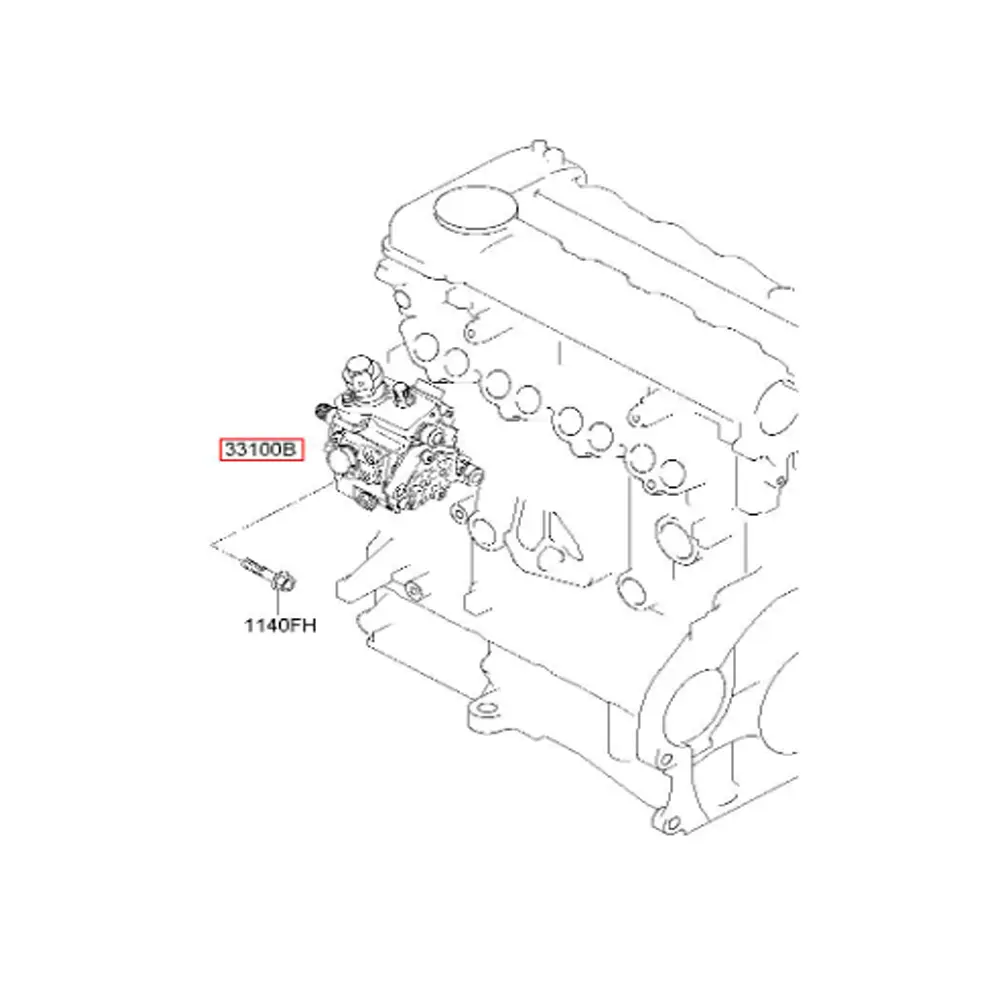 331003A100  High Pressure Fuel Pump (33100-3A100) 0445010385