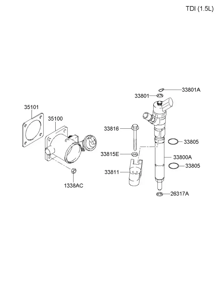 INJECTOR ASSY-FUEL 338002A100 0445110222
 (33800-2A100 04451-10222
)