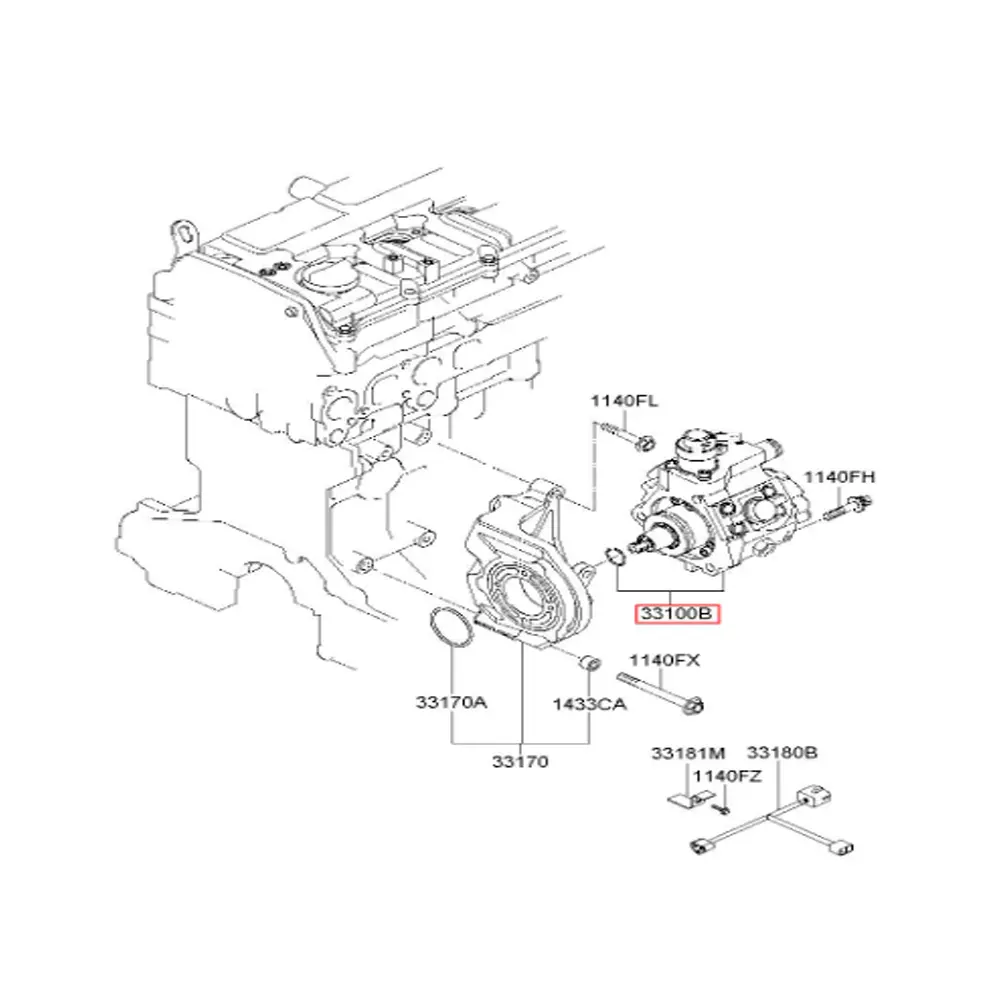 331004A010 High Pressure Fuel Pump (33100-4A010) BOSCH 0445010355