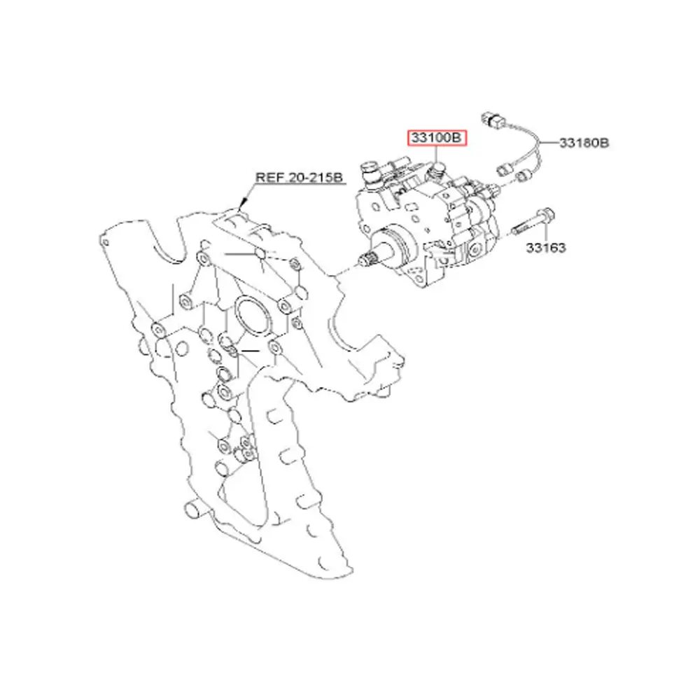 331003A000 High Pressure Fuel Pump (33100-3A000) 0445010347 (Mobis)
