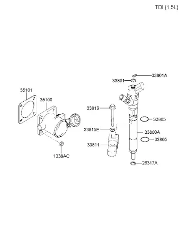 INJECTOR ASSY-FUEL 338002A100 0445110222
 (33800-2A100 04451-10222
)