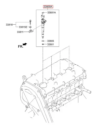 INJECTOR ASSY-FUEL 338004A700 (33800-4A700) FIT Porter 2, Bongo 3, Grand Starex